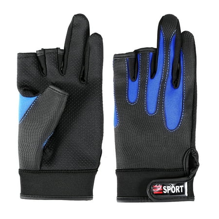Anti-slip Warm Gloves Half Finger Smooth Diving Cloth Fishing Gloves for Winter Cycling Riding
