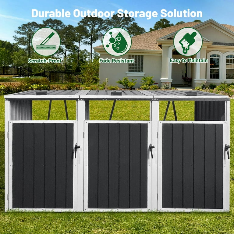 77 Outdoor Trash Cans Storage Bike Storage Shed