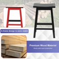 thumbnail image 4 of FDW Kitchen Counter Stools Set of 2, Solid Wooden Saddle Stool, Barstools for Patio, Balcony and Kitchen Counter, Black, 4 of 7