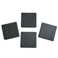 thumbnail image 6 of Contemporary Home Living Set of 4 Black Square Stone Slate Coaster Set 4", 6 of 6