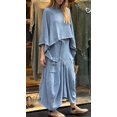 thumbnail image 4 of Women's Textured Top and Wide Leg Pants Set, Long Sleeve Casual Two Piece Outfit, 4 of 7
