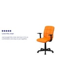 thumbnail image 5 of Flash Furniture Mid-Back Orange Quilted Vinyl Swivel Task Office Chair with Arms, 5 of 13