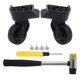 thumbnail image 1 of Ruedas giratorias para equipaje Yuxing color Negro 3,22 pulgadas, 1 of 4