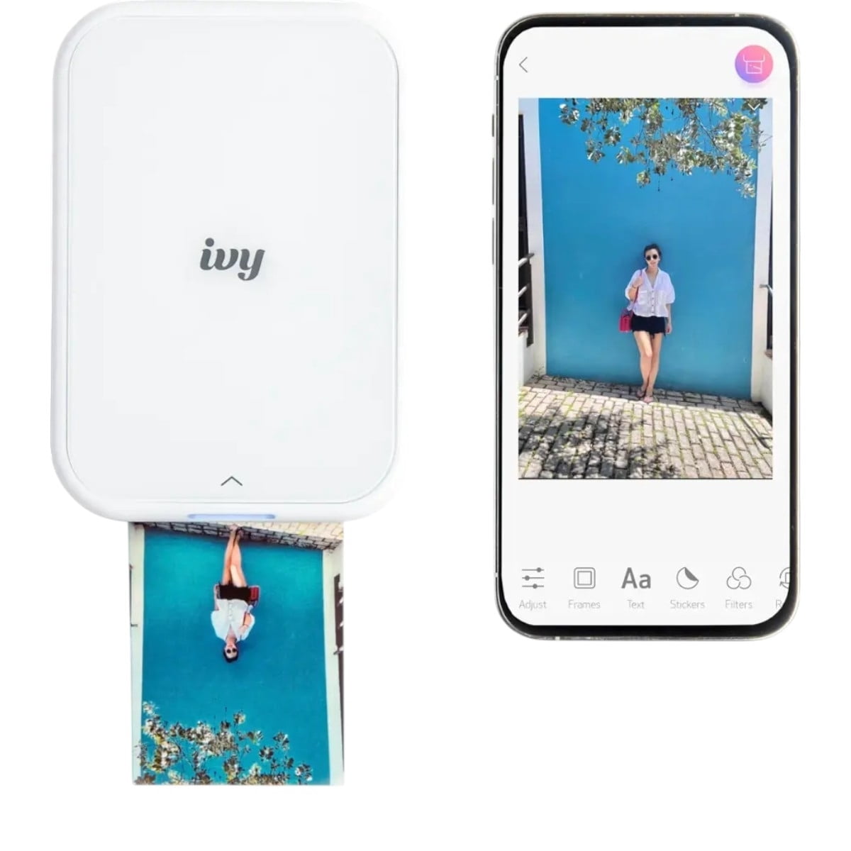 Open Box Canon IVY Mini 2nd Gen Photo Printer Bluetooth 5.0 ZINK Technology Pure White PV-223-PW