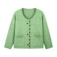 thumbnail image 5 of ShomPort Women's Cardigan Sweaters Soft Plus Size Button Open Front Long Sleeve Knit Outerwear with Pockets, 5 of 7