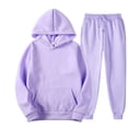 thumbnail image 1 of Unisex Autumn/Winter Sports Suit - Solid Color, Hooded Sweater with Pants, Tassels - Polyester, Comfortable & Breathable - Hand Wash - Multiple Sizes, 1 of 2