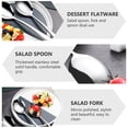 thumbnail image 5 of WHAMVOX 1 Set Stainless Steel Salad Spoon Salad Fork Salad Serving (Silver), 5 of 8