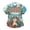 A-Sky Blue, variant on T Shirts for Man Dress Fashion Boho Floral Printed Button Short Sleeve Casual Top for Mens