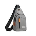 thumbnail image 3 of Crossbody Bag Men’s Waterproof Chest Backpack | Lightweight Cloth Shoulder Sling | 12 in Spacious Outdoor Travel Messenger, 3 of 7