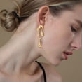 thumbnail image 3 of APSVO Gold Drop Earrings for Women,Melting Statement Unique Chunky Dangle Earring Irregular Waterdrop Teardrop Earrings Trendy Jewelry Anniversary Valentine's Day Christmas Gift for Women Girlfriend, 3 of 5