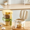 thumbnail image 5 of TAROFISH 1 Transparent 4-Compartment Spice Box, Household Kitchen Spice Jar, Spice Container, Salt Shaker, Kitchen Cooking Utensil.,Yellow,One Size, 5 of 7