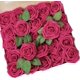 thumbnail image 1 of Paquete de 25 rosas artificiales realistas con tallo para ramos de boda, centros de mesa, fiestas nupciales, decoración del hogar (fucsia, 25 piezas), 1 of 4