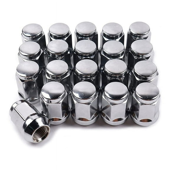 20Pcs 14X1.5 Lug Nuts - 19mm Lug Nut 1.38 inch Tall 3/4 inch Hex Chrome Lug Nuts, for 1999-2021 1500