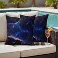 thumbnail image 4 of Navy Blue Sky Outdoor Waterproof Pillow Covers, Modern Art Stars Decorative Square Throw Pillowcase Sofa Cushion Sham for Patio/Couch/Chair, 26"x26" 2 Pack, 4 of 8