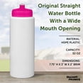 thumbnail image 4 of HDPE Plastic Leak-Free Bottles 32 oz. Set of 10, Bulk Pack - BPA Free, Great for Gym, Camping, Backpacking, School - Neon Pink, 4 of 8