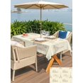 thumbnail image 5 of Outdoor Tablecloth with Umbrella Hole for Patio/Picnic/Party, Yellow Architecture Waterproof Table Cloth Rectangle Table Cover Washable, Eiffel Tower Retro City Classical Colosseum (60"x 120"), 5 of 9