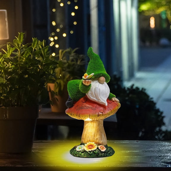 BOBOMTOI Night Lights for the Room Garden Dwarf Decorative Dwarf Nightlight Decorative Gift Dwarf Home Courtyard Decoration Green Dwarf Decoration