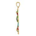 thumbnail image 4 of 14K Gold Multi Color Enamel Cross Pendant, 4 of 4