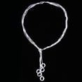 thumbnail image 4 of Collar de Mujeres Chicas Borla Óvalo Cadena Serpientes de Color Plateado Oval Yuyangstore Collar largo femenino de las mujeres, 4 of 8