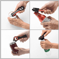 thumbnail image 4 of Abrebotellas 5 en 1 de plástico multifuncional de 2 piezas - Gris negro (en caja) MFZFUKR CPB-DE-WX631-1, 4 of 5