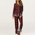 thumbnail image 4 of Xihbxyly Christmas Pajamas for Women, Women's Christmas Printed Pajama Set for Daily Home Wear Two-Piece Pajama Set with Pocket, 4 of 6