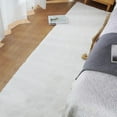 thumbnail image 4 of Latepis White Fluffy Faux Rabbit Fuzzy Fur Rug for Living Room Machine Washable Shaggy Rug 2x8 Runner Rug for Bedroom Nursery Rectangle Rug, 4 of 7