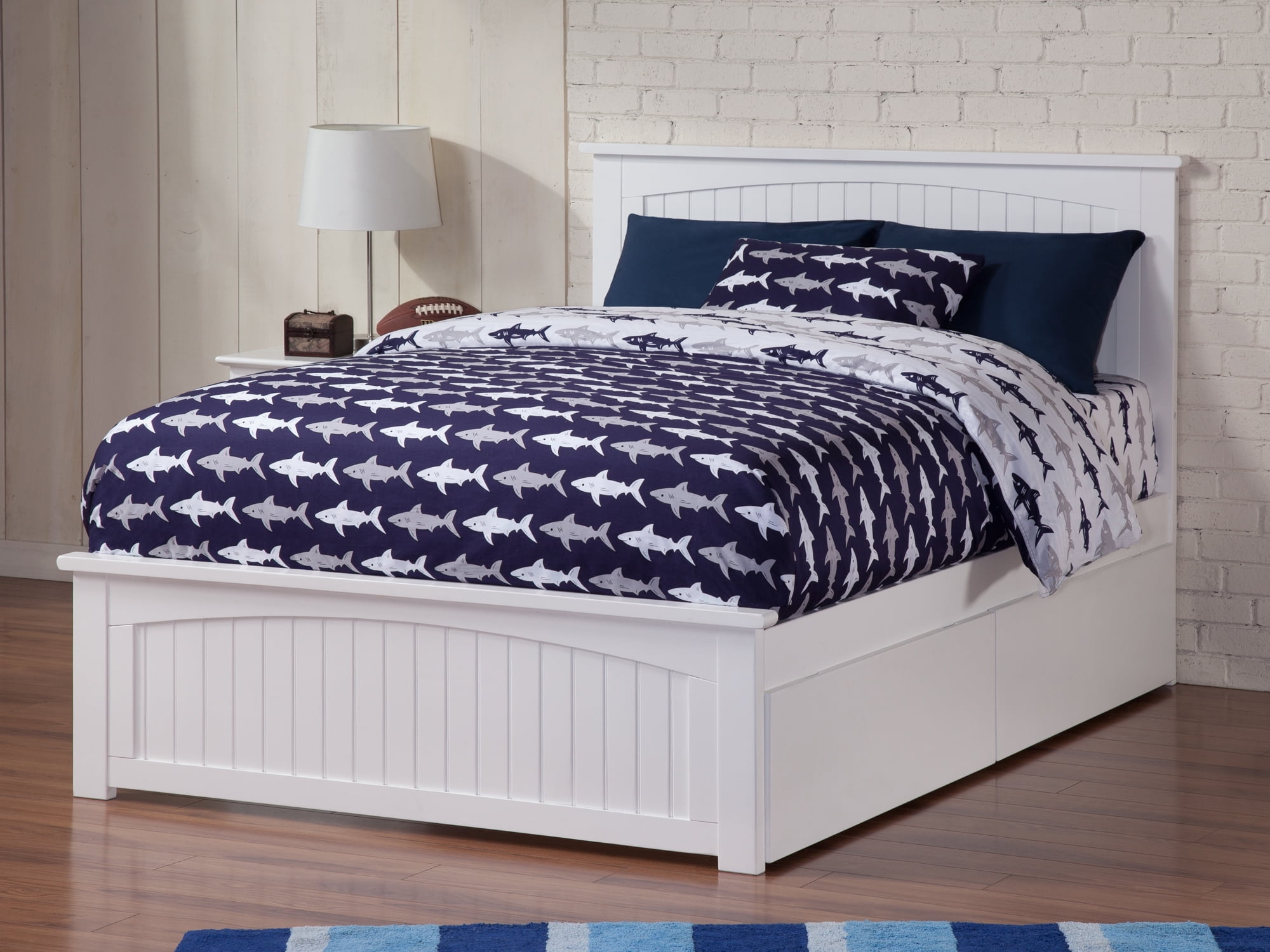 Nantucket Platform Bed with Matching Foot Board with 2 Urban Bed Drawers, Multiple Colors, Multiple Sizes Images Nantucket Platform Bed with Matching Foot Board with 2 Urban Bed Drawers, Multiple Colors, Multiple Sizes