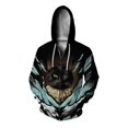 thumbnail image 2 of Ropa de otoño para hombre Sudadera con capucha informal para hombre Sudadera con capucha con cremallera Sudadera con capucha suelta Ropa Y2k Sudadera con capucha con estampado de gatito y conejito par, 2 of 5