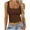 Coffee, variant on Ltctricy Crop Tank Tops for Women Ribbed Knit Square Neck Sleeveless Slim Camisole Shirts Summer Going out Tops