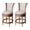 Light Brown, variant on Maven Lane Pullman Counter Stool 26 Inches – Set of 2 – Swivel Stools with Footrest – Dark Brown Solid Wood Frame & Brown Faux Leather Upholstery – Perfect for Kitchen Islands & Counters