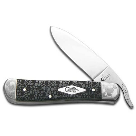 Grey Lizard - CASE XX Scrolled Lizard Skin Gray Bone Russlock 1/200 Stainless Pocket Knife Knives