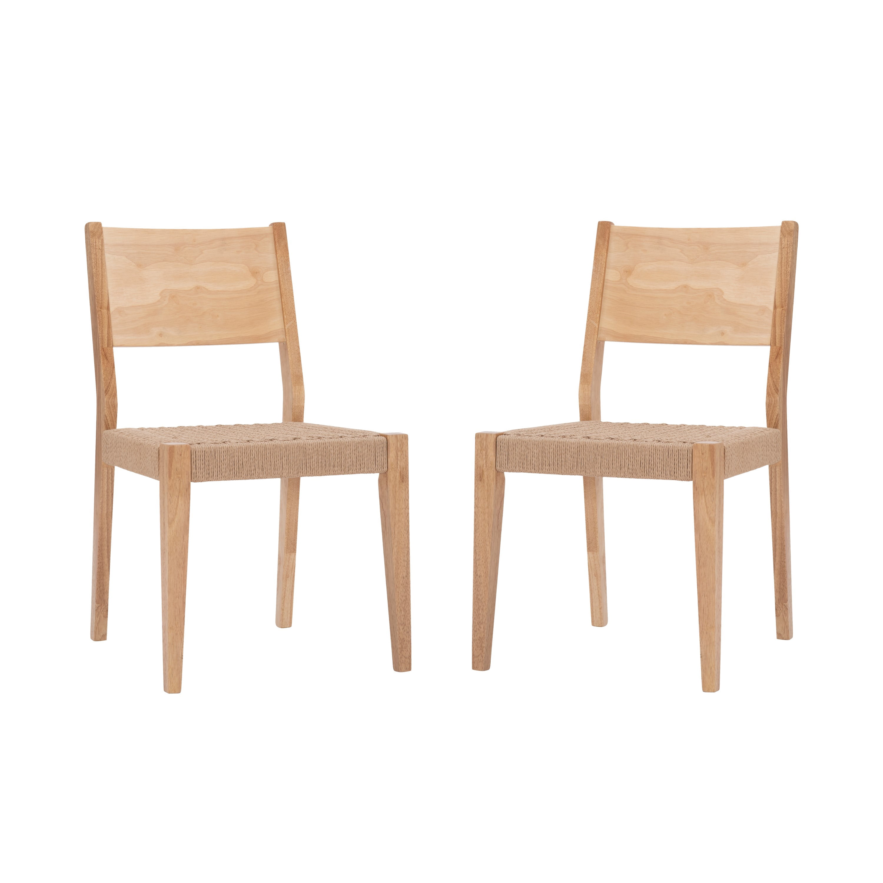 Powell Holden Mid-Century Modern 6-Piece Dining Set, Natural