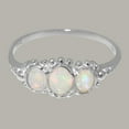 thumbnail image 5 of LBG British Made 925 Sterling SilverWomens Ring Natural Opal Anniversary Ring - 33 size options - Size 7.5, 5 of 6