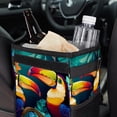 thumbnail image 6 of Toucan Foldable Car Trash Bin with Lid, Leak-Proof Mini Trash Can for Car with Hanging Storage Bag, 6 of 6