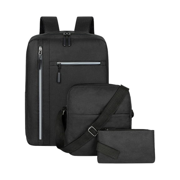 JOGZMZ Oxford Cloth USB Backpack 3-Piece Set, Large Capacity Waterproof Bag for College, Durable Travel Backpack with Charging Port