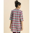 thumbnail image 4 of Moomaya Printed Rayon 3/4 Sleeve Mandarin Collar Top - Regular Fit Stylish Top, 4 of 9