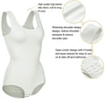 thumbnail image 5 of Jfieei Women Beauty Back Trainer Bodysuit Slim Full Body Shapewear Tummy open stall bodysuit Round Neck Jumpsuits Beige 2XL, 5 of 5