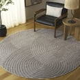 thumbnail image 2 of SAFAVIEH Selena Devyn Abstract Checkered Area Rug, Grey, 6'7" x 6'7" Round, 2 of 7