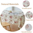 thumbnail image 4 of Vintage Floral Rectangle Tablecloth Shabby Chic Flower Table Cloth Spring Table Cover Waterproof for Dinner Kitchen Picnic, Pink, 60x120 Inches, 4 of 4