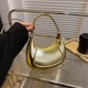 thumbnail image 1 of Bolso de hombro de moda Bolso de mensajero femenino de media luna de cuero de PU (Oro), 1 of 6
