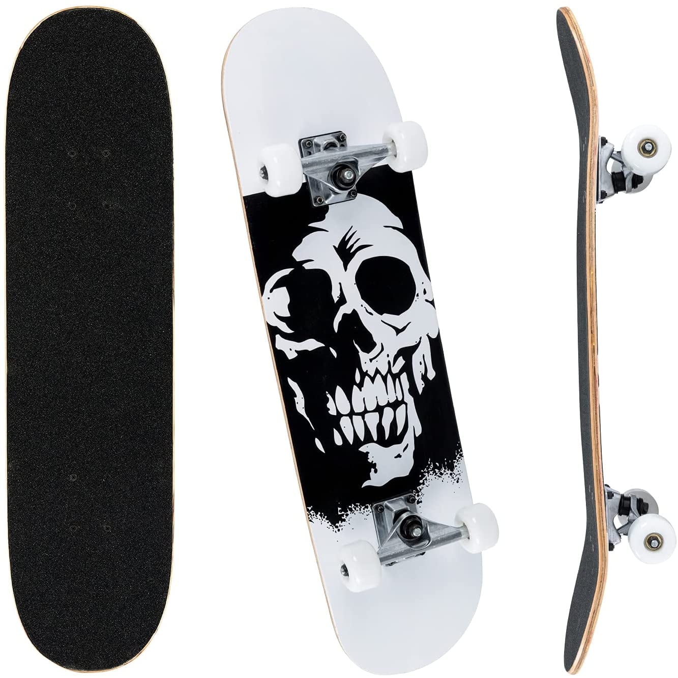 Om te mediteren Bezighouden universiteitsstudent Umineux Complete Skateboard Made of Maple, Skull (31 In. x 8 In.) -  Walmart.com