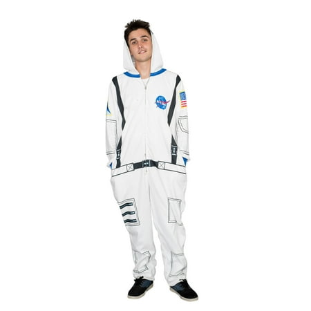 Nasa Astronaut Costume Hooded Adult Pajama Union Suit