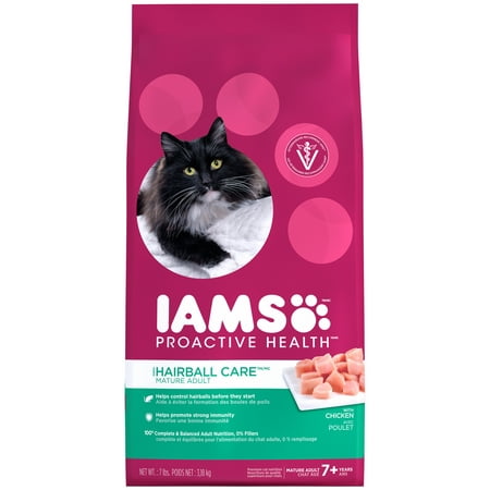 UPC 019014712540 product image for IAMS PROACTIVE HEALTH MATURE ADULT HAIRBALL CARE Dry Cat Food 7 Pounds | upcitemdb.com
