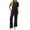 Black, variant on 2 Piece Loungewear Sets for Women Fall Vacation Outfits Matching Ribbed Casual Wide Leg Pants Sets New Loungewear Sets for Women Fall Wine M