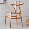 thumbnail image 2 of Heavenly Collection | Wishbone Wood Dining Chair in Natural Color for Kitchen or Dining Room, 2 of 10