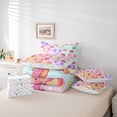 thumbnail image 6 of Manfei Pink Kawaii Axolotl Bedding Comforter Set 7 Pieces, Cute Cartoon Donut Cake Full Bedding Set, Teens Boys Girls Kids Reversible Fitted Sheet Flat Sheet, Breathable Home Decor, 6 of 8