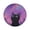 Purple Sky and Black Cat, variant on 15.4" Round Placemat Set of 1 Polyester Fabric Place Mats Non-Slip Dining Kitchen Table Mats for Kitchen Party Decor Purple Sky and Black Cat