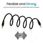 Cmple - 3.5mm Aux Audio Cable Stereo 3 ft AUX Cable Male to Male Speaker Cable Auxiliary Cord Adapter for Car, Phone, Headphones - Black