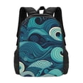thumbnail image 1 of DouZhe Lightweight Backpack, Seascape Waves Prints Travel Outdoor Hiking Bag School Bookbag Casual Daypack Backpacks for Women Men, 1 of 7