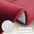 thumbnail image 5 of 3-Piece Memory Foam Bath Mat Set - Ultra Soft, Non-Slip & Absorbent Bathroom Rugs - Machine Washable, 3 Convenient Sizes(Burgundy Red), 5 of 11
